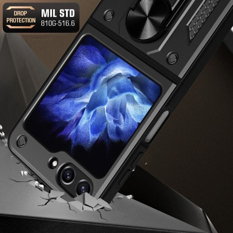 Защитный чехол Deexe Armor Shield (FF) для Samsung Galaxy Flip 6 - Black: фото 5 из 10