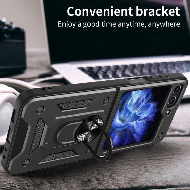 Защитный чехол Deexe Armor Shield (FF) для Samsung Galaxy Flip 6 - Black: фото 3 из 10