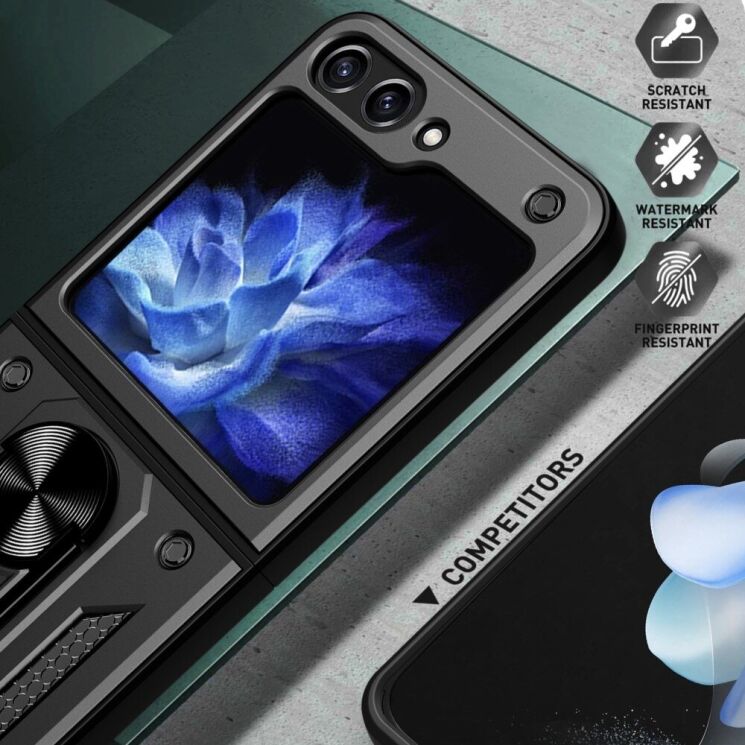 Защитный чехол Deexe Armor Shield (FF) для Samsung Galaxy Flip 6 - Black: фото 7 из 10