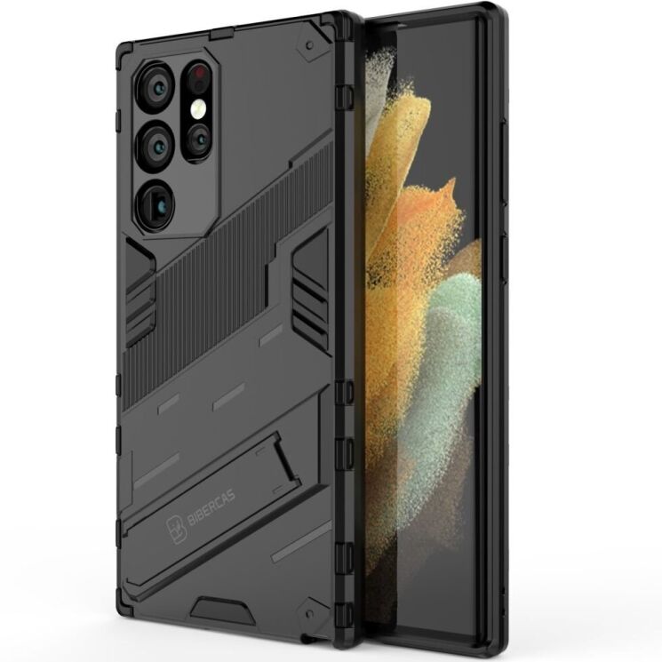 Захисний чохол Deexe Bibercas для Samsung Galaxy S22 Ultra (S908) - Black: фото 2 з 9