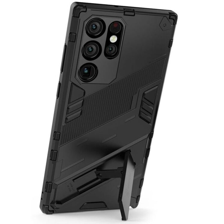Захисний чохол Deexe Bibercas для Samsung Galaxy S22 Ultra (S908) - Black: фото 3 з 9