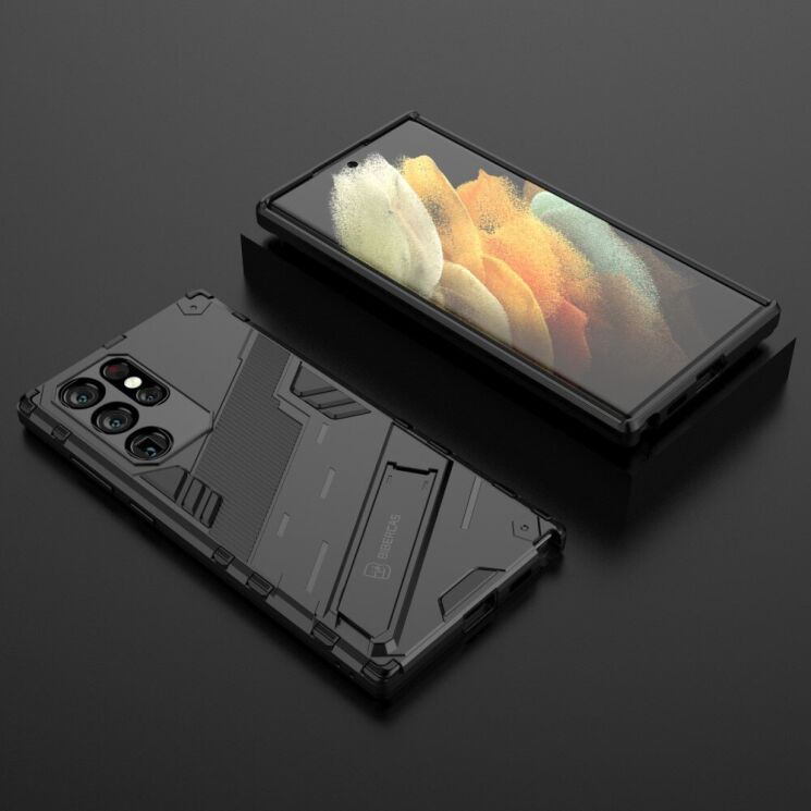 Захисний чохол Deexe Bibercas для Samsung Galaxy S22 Ultra (S908) - Black: фото 6 з 9