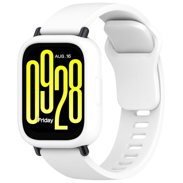 Защитный чехол Deexe Color Frame для Xiaomi Redmi Watch 5 Active - White: фото 7 из 8