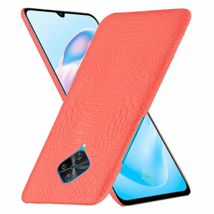 Защитный чехол Deexe Croco Style для VIVO V17 - Red: фото 2 из 6