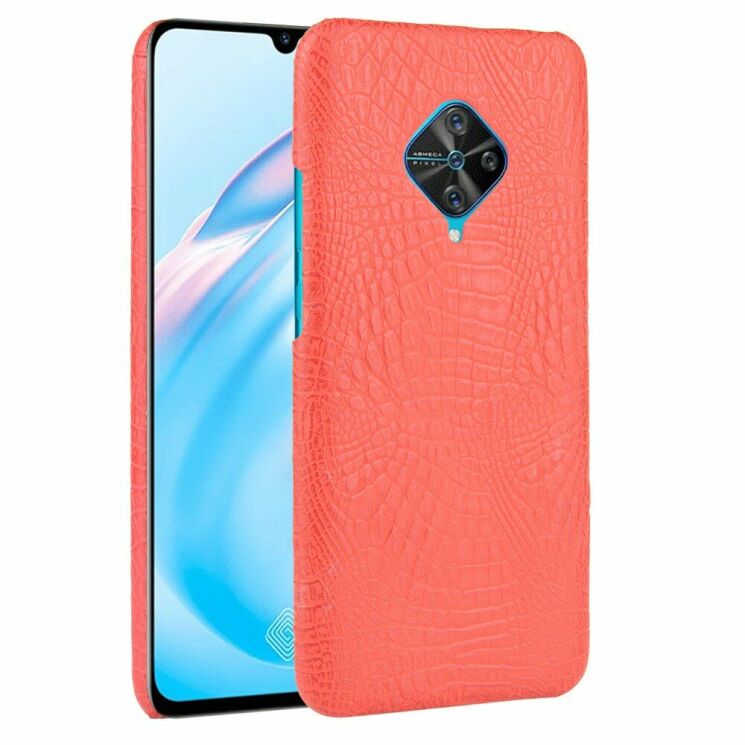 Защитный чехол Deexe Croco Style для VIVO V17 - Red: фото 1 из 6