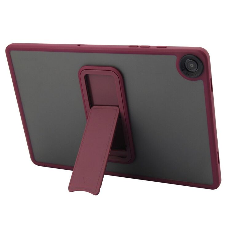 Защитный чехол Deexe Crystal Kickstand для Samsung Galaxy Tab A9 Plus (X210/216) - Wine Red: фото 2 из 12