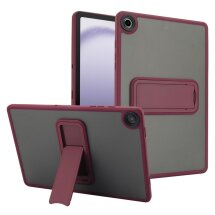Защитный чехол Deexe Crystal Kickstand для Samsung Galaxy Tab A9 Plus (X210/216) - Wine Red: фото 1 из 12