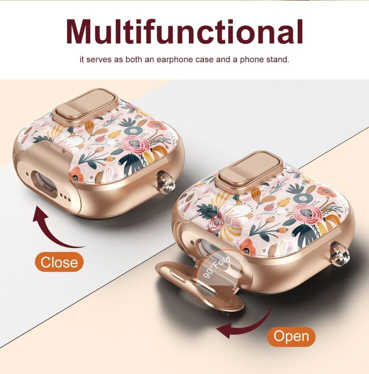 Защитный чехол Deexe Crystal Lock для AirPods 4 - Bowknot: фото 6 из 9