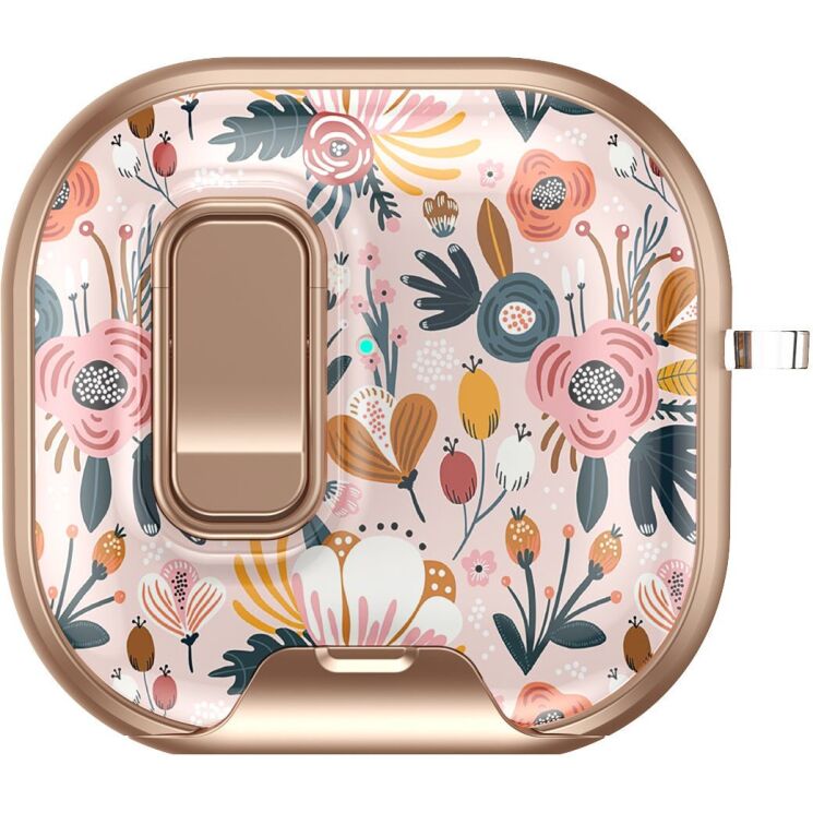 Защитный чехол Deexe Crystal Lock для AirPods 4 - Colorful Flowers: фото 2 из 9