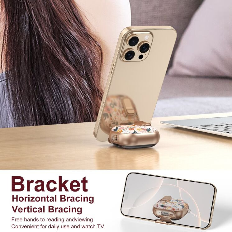 Защитный чехол Deexe Crystal Lock для AirPods 4 - Bowknot: фото 7 из 9