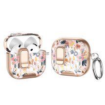 Защитный чехол Deexe Crystal Lock для AirPods 4 - Colorful Flowers: фото 1 из 9