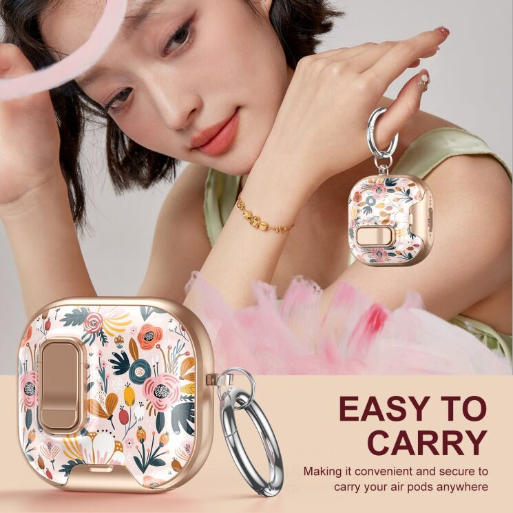 Защитный чехол Deexe Crystal Lock для AirPods 4 - Bowknot: фото 4 из 9