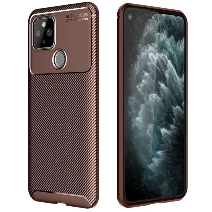 Захисний чохол Deexe Fusion для Google Pixel 5 - Brown: фото 1 з 11