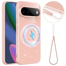 Защитный чехол Deexe Glitter Case with MagSafe для Google Pixel 11 Pro XL - Pink: фото 1 из 7