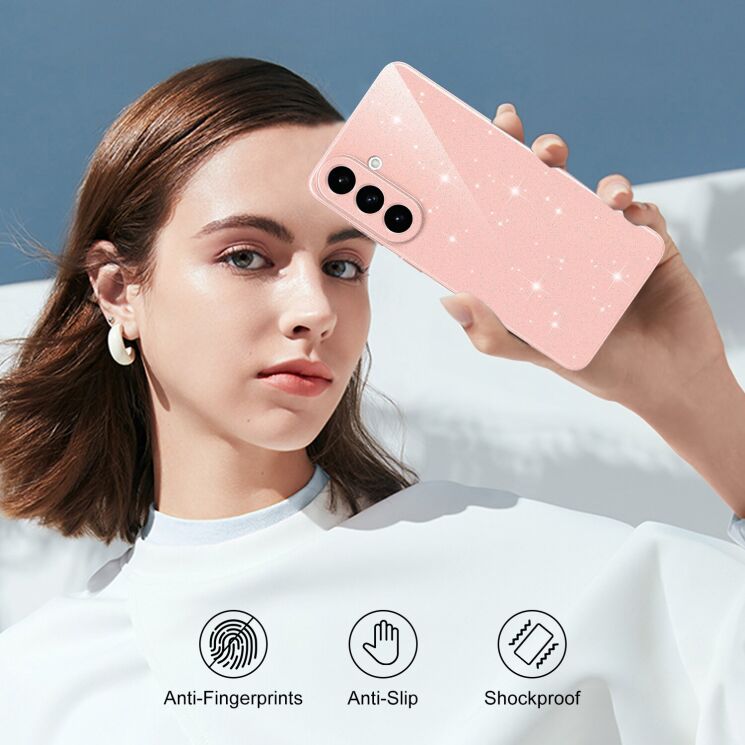 Защитный чехол Deexe Glitter Case with MagSafe для Samsung Galaxy A57 (A576) - Blue: фото 7 из 7