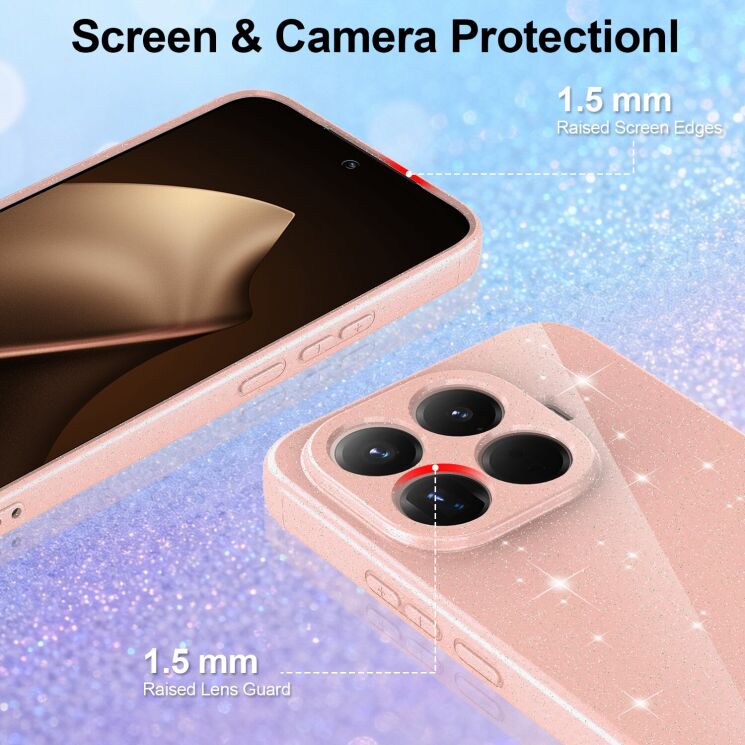 Защитный чехол Deexe Glitter Case with MagSafe для Xiaomi 17T Pro - Blue: фото 2 из 8