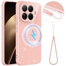 Защитный чехол Deexe Glitter Case with MagSafe для Xiaomi 17T Pro - Pink: фото 1 из 8