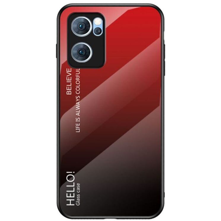 Защитный чехол Deexe Gradient Color для OPPO Reno 7 5G Chinese - Black / Red: фото 1 из 8