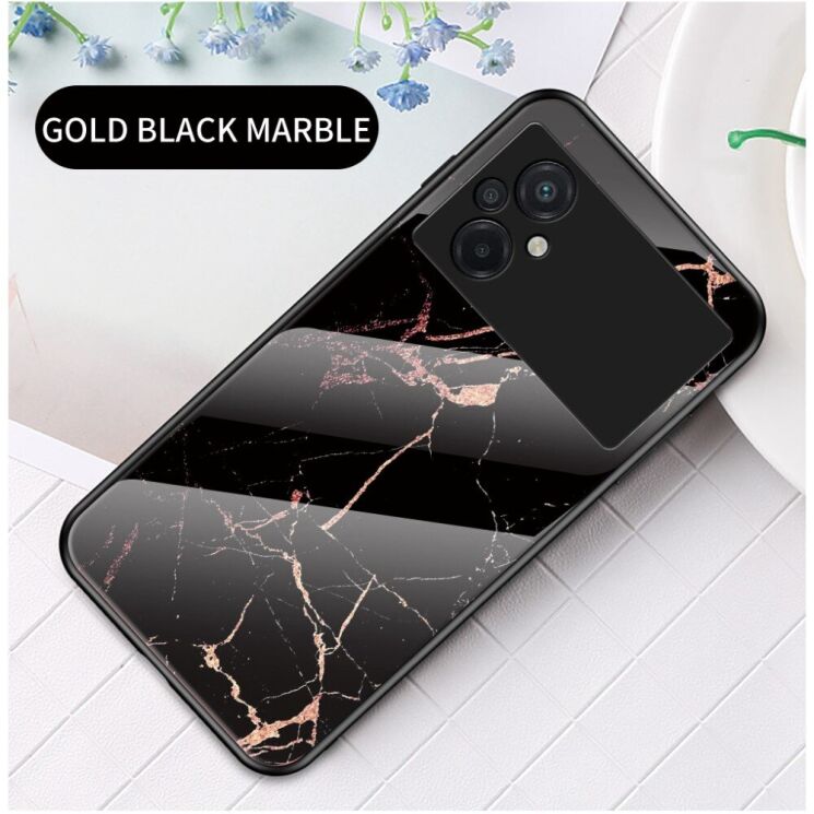 Защитный чехол Deexe Gradient Pattern для Xiaomi Poco M5 - Black / Gold: фото 2 из 4
