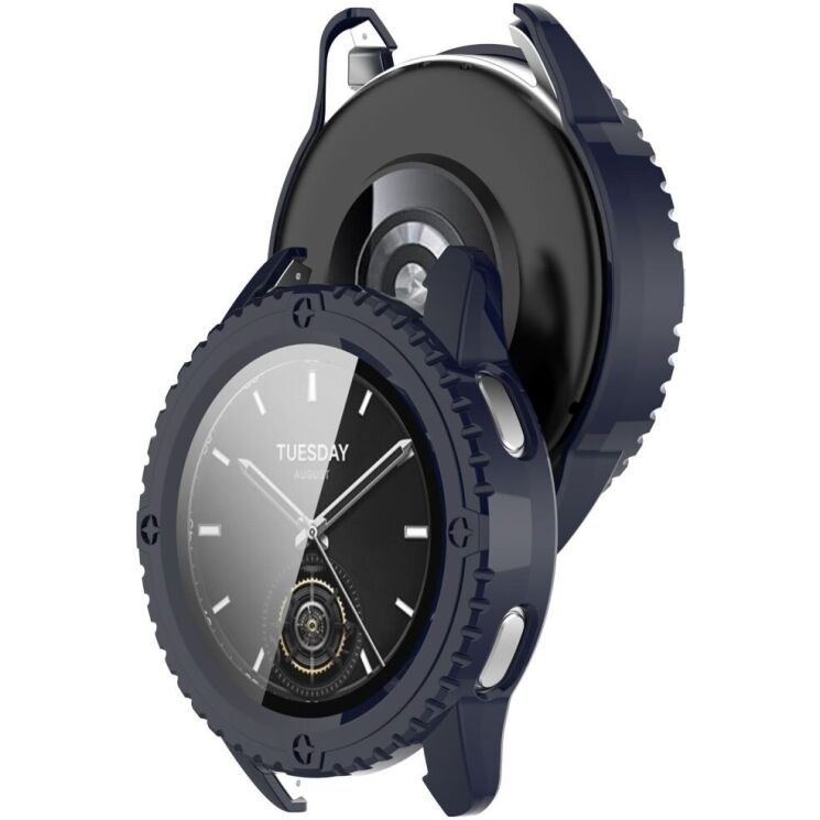 Защитный чехол Deexe Hard Frame для Xiaomi Watch S3 - Dark Blue: фото 3 из 3
