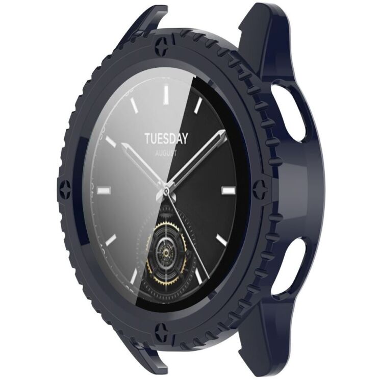 Защитный чехол Deexe Hard Frame для Xiaomi Watch S3 - Dark Blue: фото 1 из 3