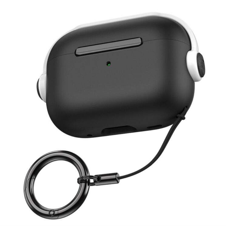 Захисний чохол Deexe Headset Style для AirPods Pro 2 - Black / White: фото 1 з 11