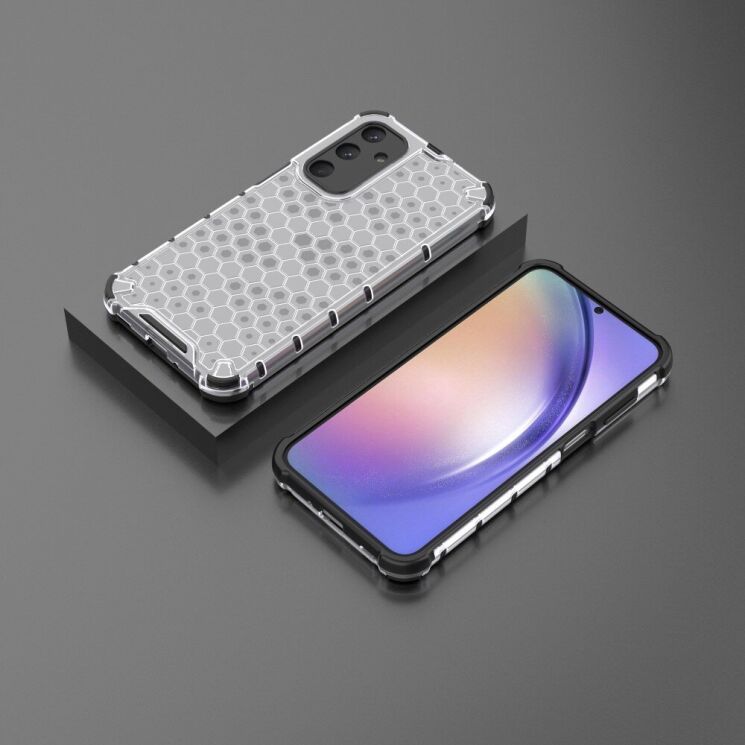 Защитный чехол Deexe Honeycomb Series для Samsung Galaxy M35 (M356) - Grey: фото 2 из 5