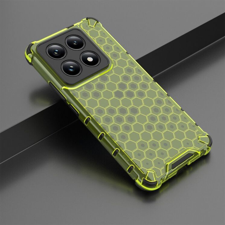 Защитный чехол Deexe Honeycomb Series для Xiaomi 14T Pro - Green: фото 3 из 5