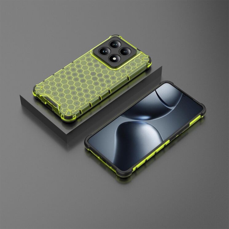 Защитный чехол Deexe Honeycomb Series для Xiaomi 14T Pro - Green: фото 2 из 5