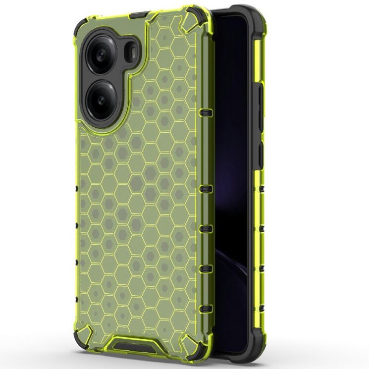 Захисний чохол Deexe Honeycomb Series для Xiaomi Poco X7 Pro - Green: фото 1 з 5