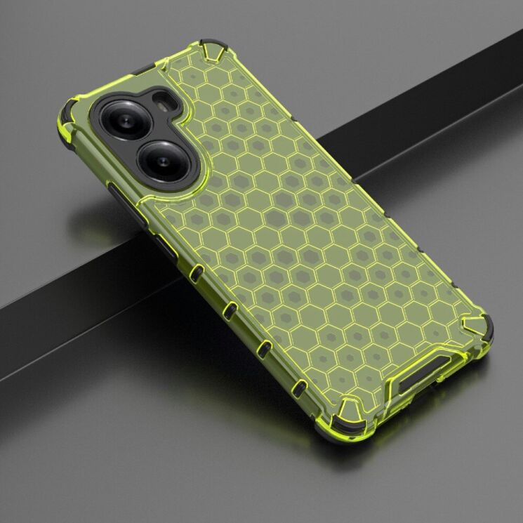 Захисний чохол Deexe Honeycomb Series для Xiaomi Poco X7 Pro - Green: фото 3 з 5