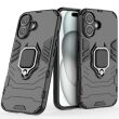 Защитный чехол Deexe Hybrid Case для Apple iPhone 16 - Black (360713B)