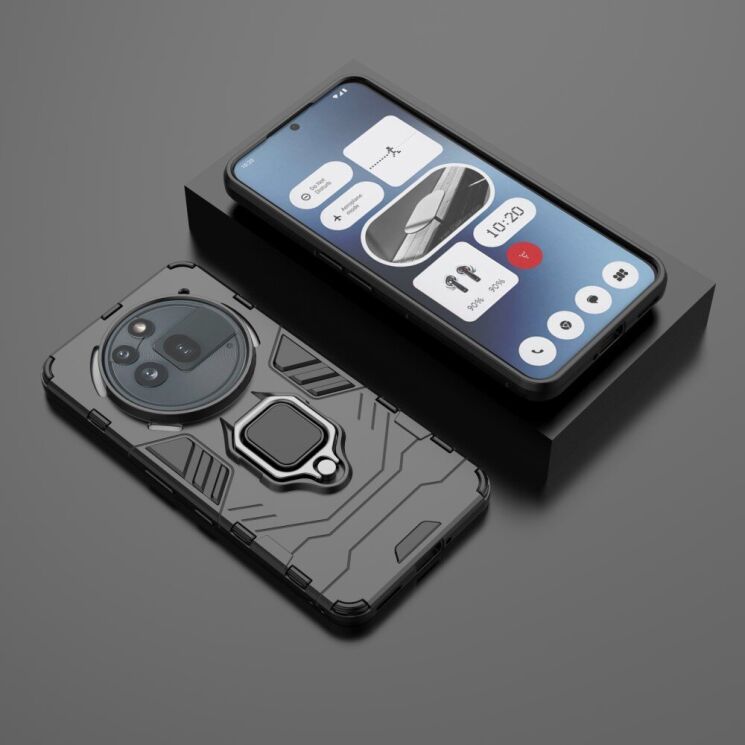Защитный чехол Deexe Hybrid Case для Nothing Phone (3a) Pro - Black: фото 3 из 5