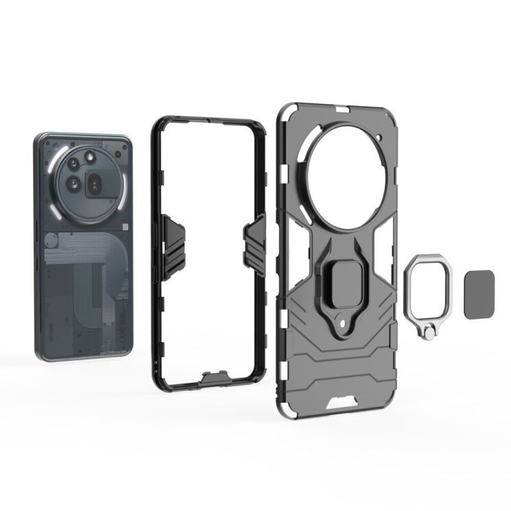 Защитный чехол Deexe Hybrid Case для Nothing Phone (3a) Pro - Black: фото 4 из 5