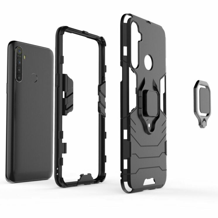 Защитный чехол Deexe Hybrid Case для Realme 5 / Realme 6i / Realme C3 - Black: фото 5 из 9