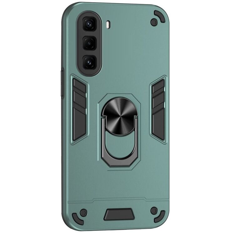Защитный чехол Deexe Hybrid Shell для Infinix Hot 50 Pro Plus - Green: фото 1 из 7