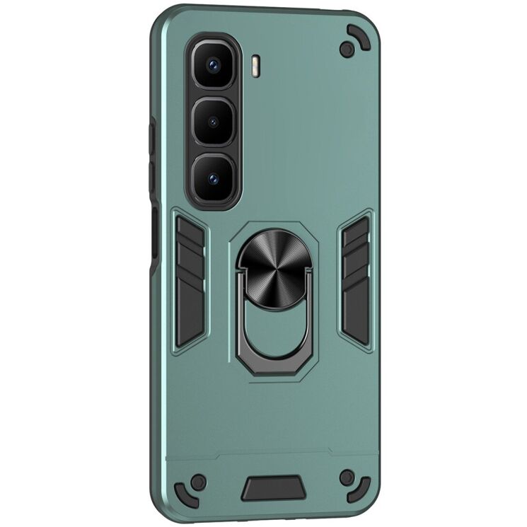 Захисний чохол Deexe Hybrid Shell для Infinix Hot 60 Pro Plus - Green: фото 1 з 7