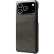 Захисний чохол Deexe Leather Back Cover для iPhone 18 Pro / 17 Pro - Black (423614B)