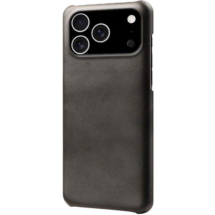 Захисний чохол Deexe Leather Back Cover для iPhone 18 Pro / 17 Pro - Black (423614B) Захисний чохол Deexe Leather Back Cover для iPhone 18 Pro / 17 Pro - Black: фото 1 з 5