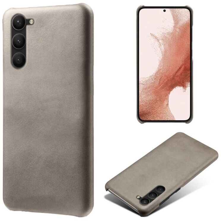 Защитный чехол Deexe Leather Back Cover для Samsung Galaxy S24 Plus - Grey: фото 1 из 4