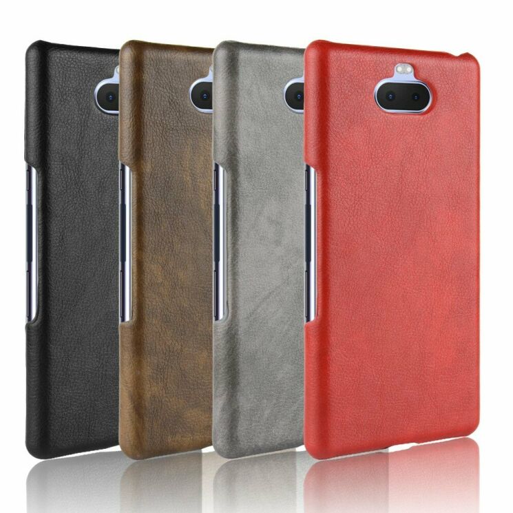 Защитный чехол Deexe Leather Back Cover для Sony Xperia 10 Plus - Red: фото 8 из 8