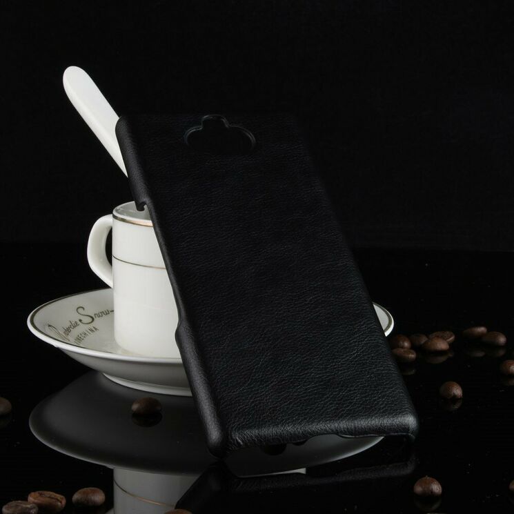 Защитный чехол Deexe Leather Back Cover для Sony Xperia 10 Plus - Black: фото 5 из 8