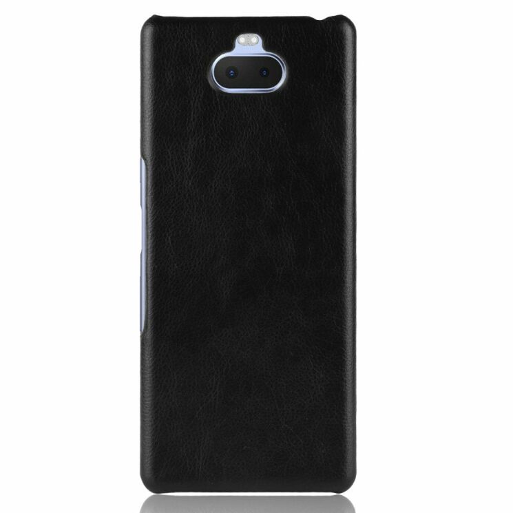 Защитный чехол Deexe Leather Back Cover для Sony Xperia 10 Plus - Black: фото 2 из 8