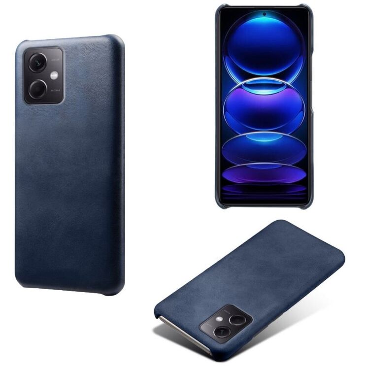 Защитный чехол Deexe Leather Back Cover для Xiaomi Poco X5 / Redmi Note 12 5G - Blue: фото 2 из 4