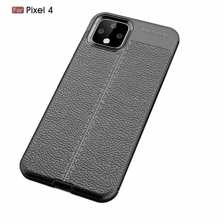 Защитный чехол Deexe Leather Cover для Google Pixel 4 - Black: фото 2 из 11