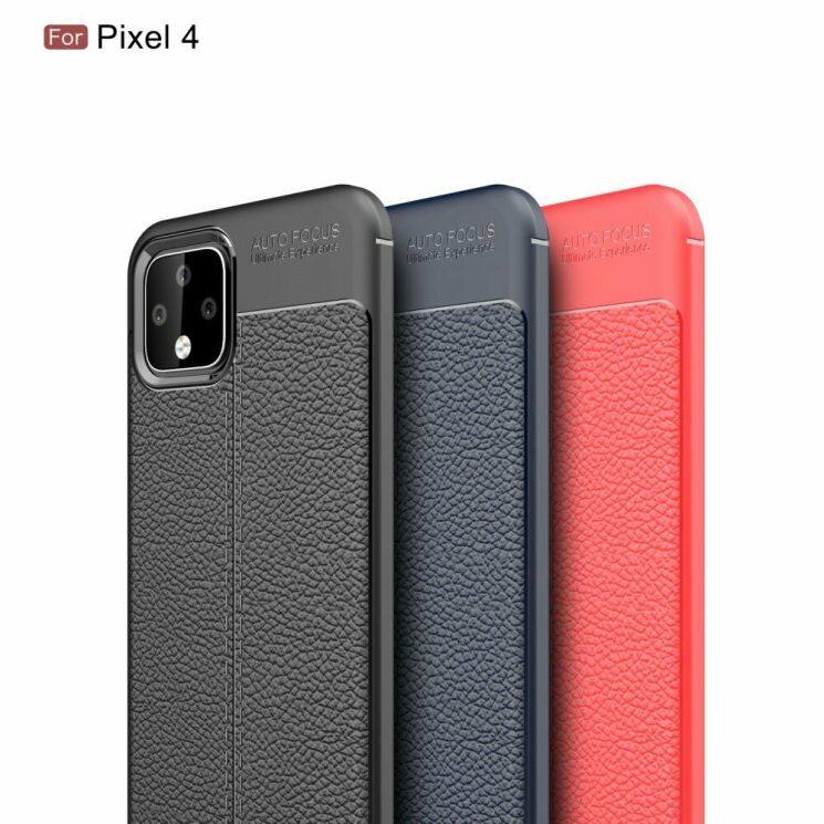 Защитный чехол Deexe Leather Cover для Google Pixel 4 - Dark Blue: фото 3 из 11