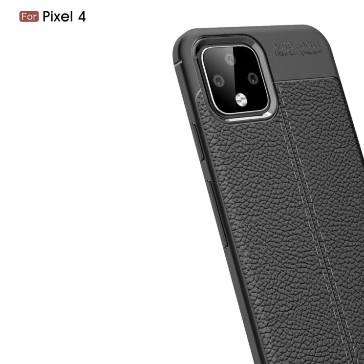 Защитный чехол Deexe Leather Cover для Google Pixel 4 - Dark Blue: фото 6 из 11