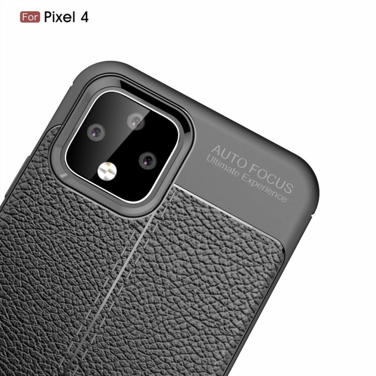 Защитный чехол Deexe Leather Cover для Google Pixel 4 - Dark Blue: фото 7 из 11