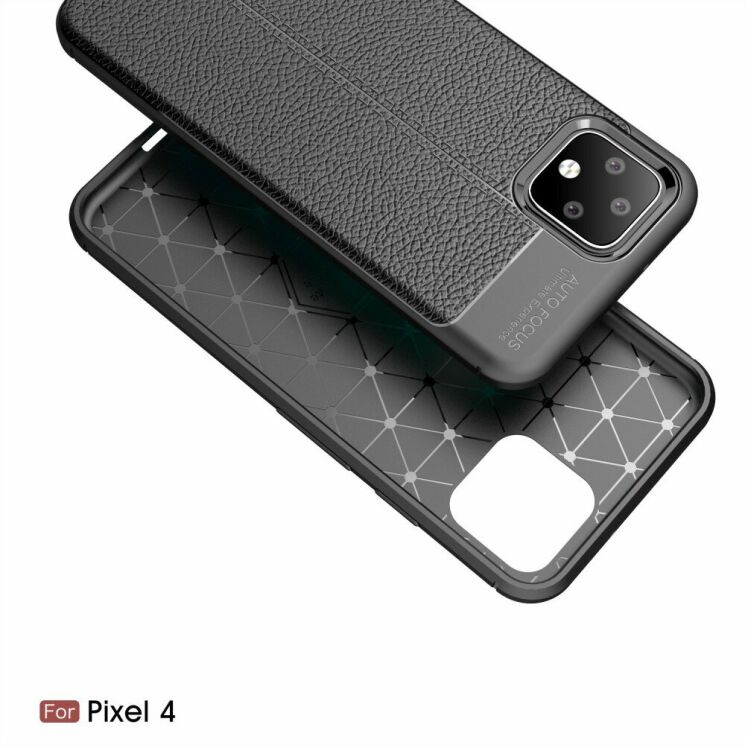 Защитный чехол Deexe Leather Cover для Google Pixel 4 - Dark Blue: фото 5 из 11
