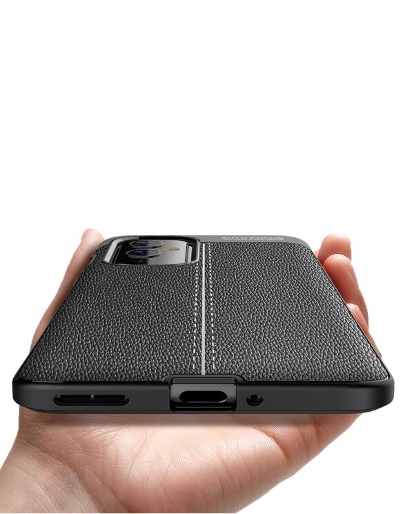 Защитный чехол Deexe Leather Cover для OnePlus 9 - Blue: фото 11 из 12